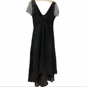 Black Costume Gown With Cap Sleeves